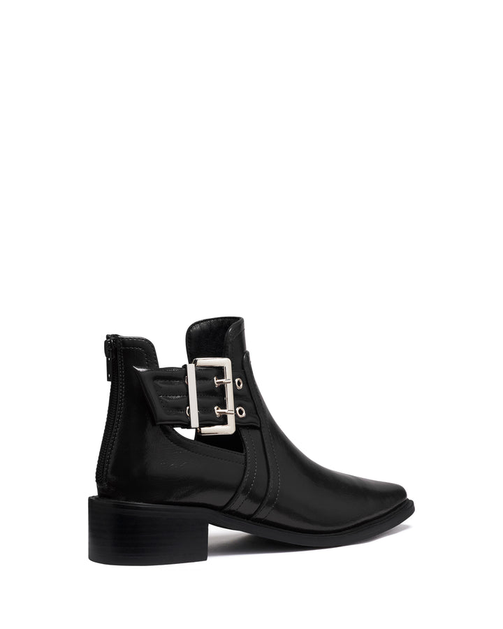 Baylee Ankle Boot Black Crinkle Patent