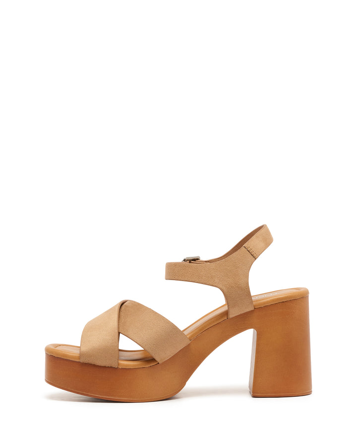 Brynn Clog Heel Toffee Suede