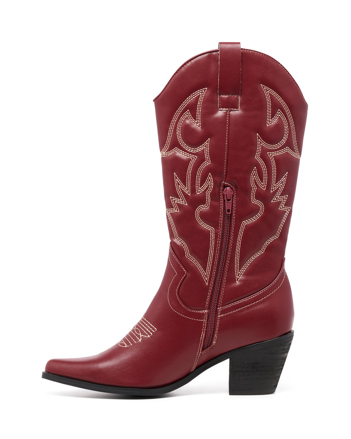 Clayton Cowboy Boot Cherry