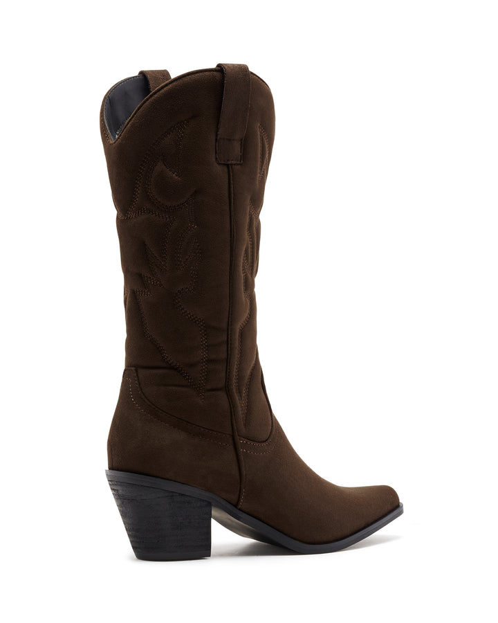 Clayton Cowboy Boot Chocolate Suede