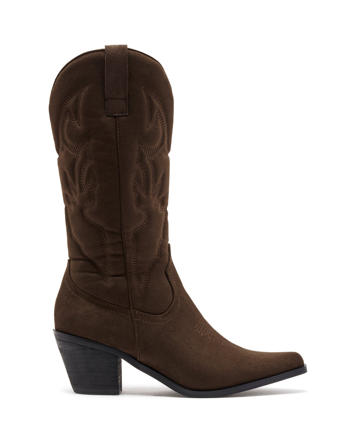 Clayton Cowboy Boot Chocolate Suede