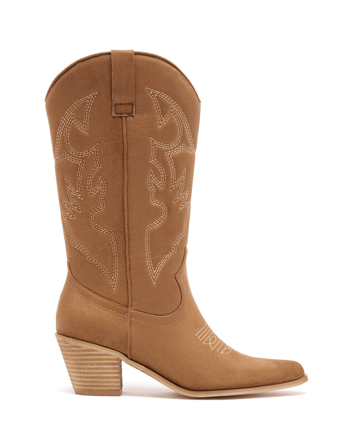 Clayton Cowboy Boot Toffee Suede