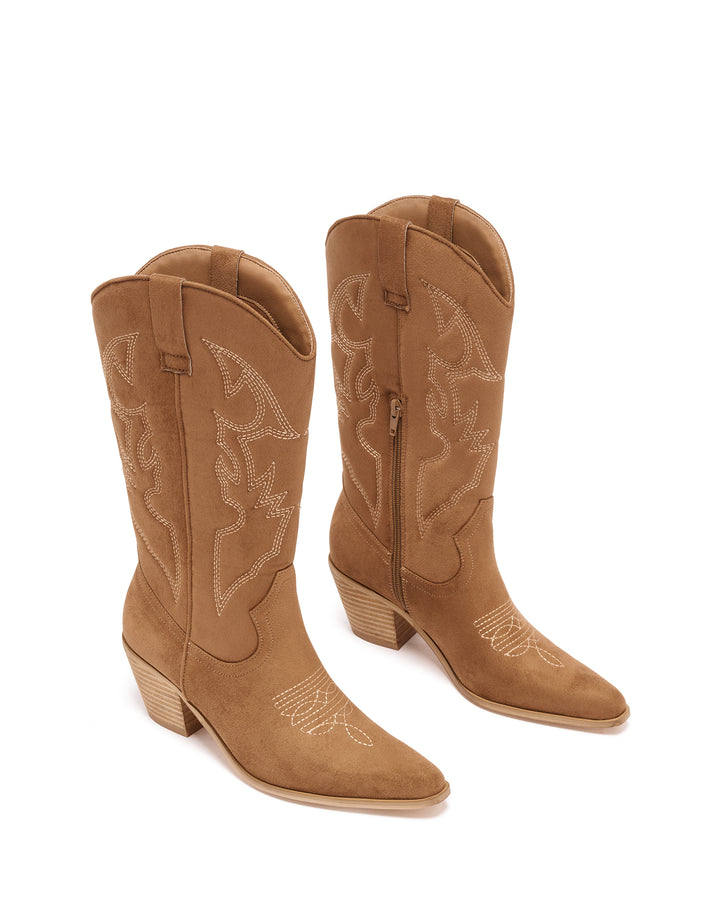 Clayton Cowboy Boot Toffee Suede