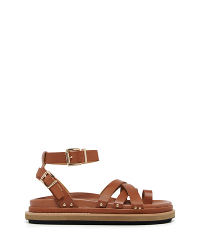 Therapy Shoes Coco Tan | Women's Sandals | Flatform | Chunky | Footbed