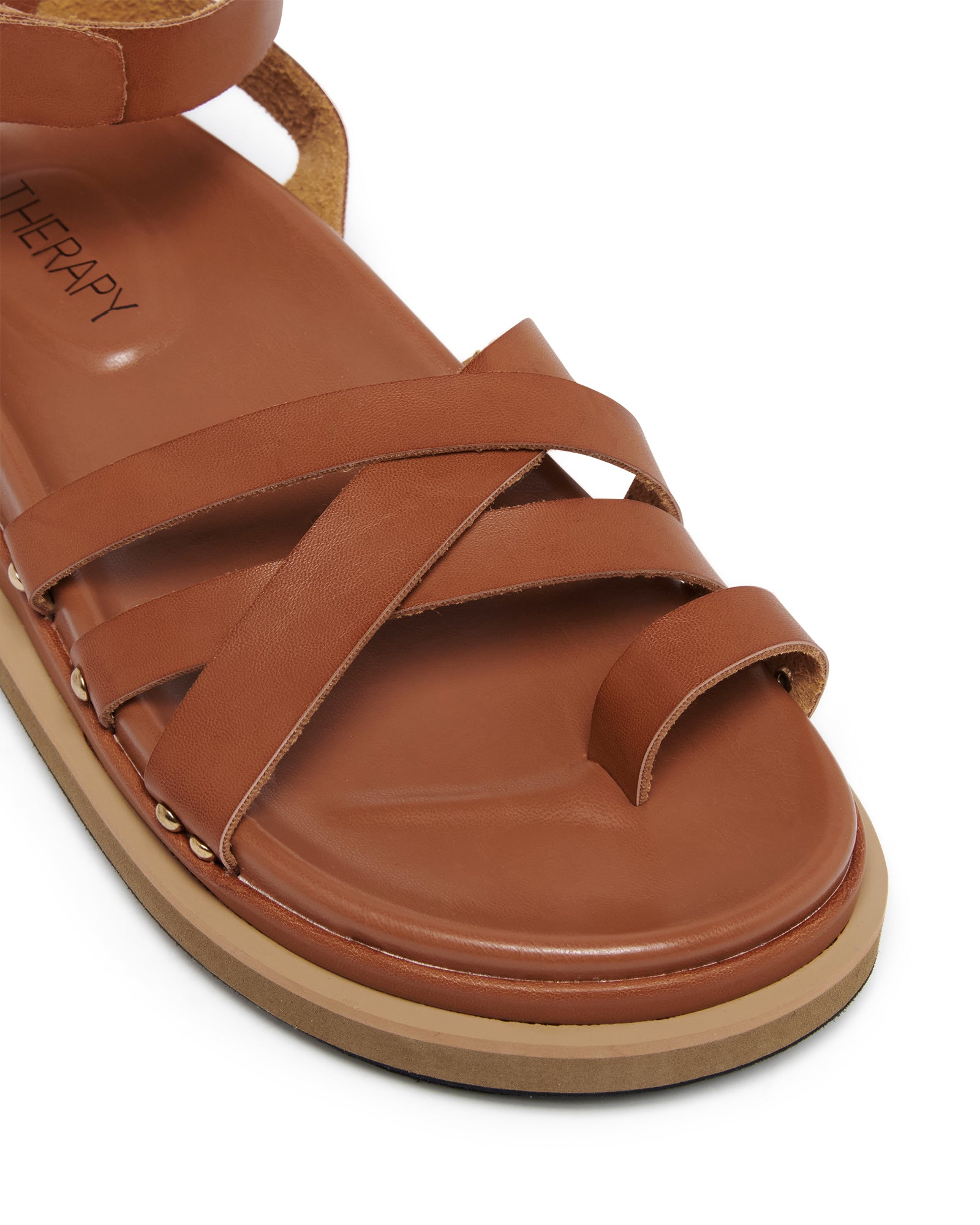 Therapy Shoes Coco Tan | Women's Sandals | Flatform | Chunky | Footbed
