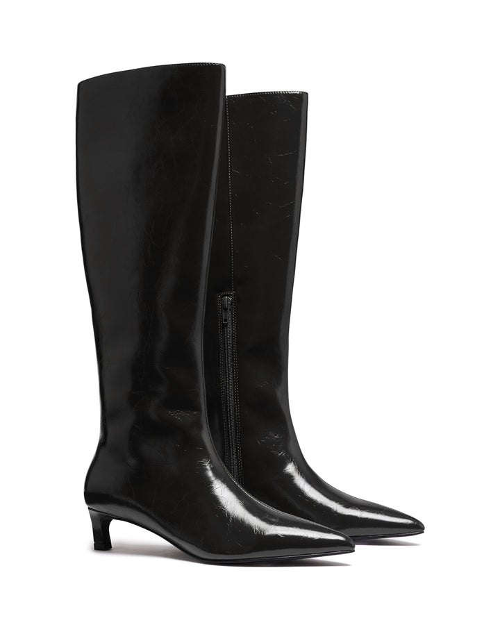 Destiny Tall Boot Black Textured