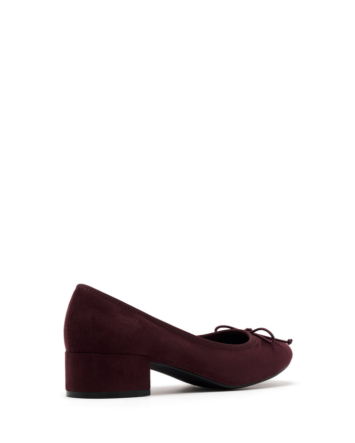 Diana Ballet Heel Bordeaux Microsuede