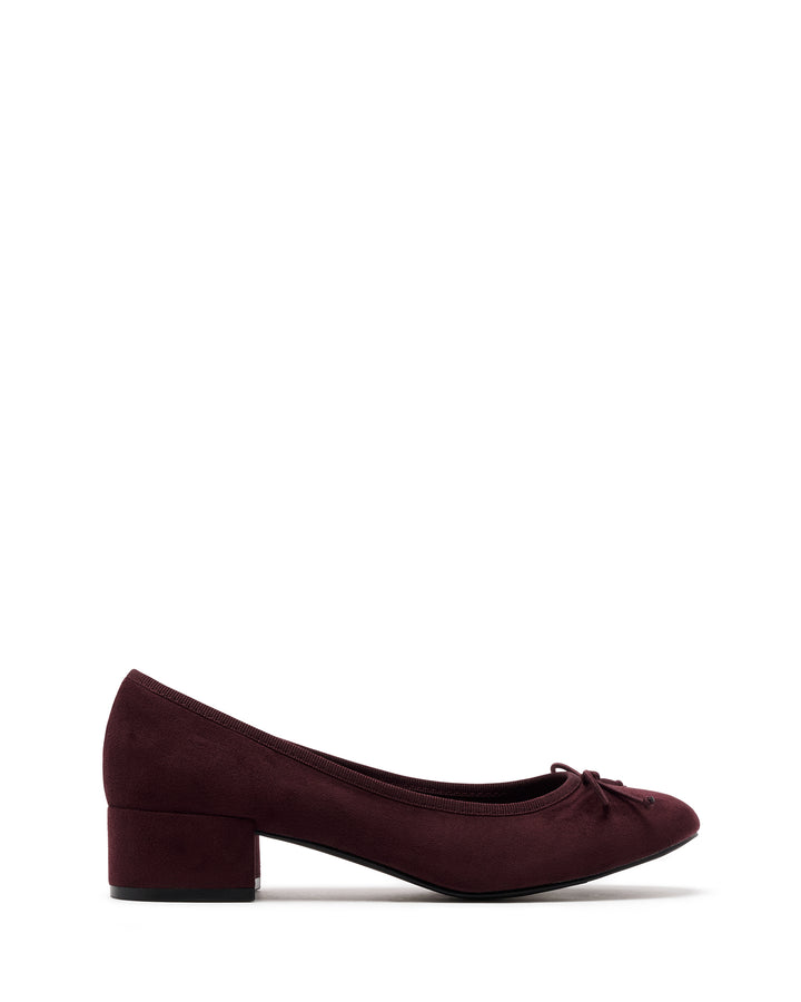 Diana Ballet Heel Bordeaux Microsuede