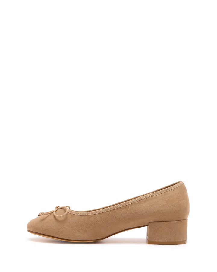 Diana Ballet Heel Mocha Microsuede