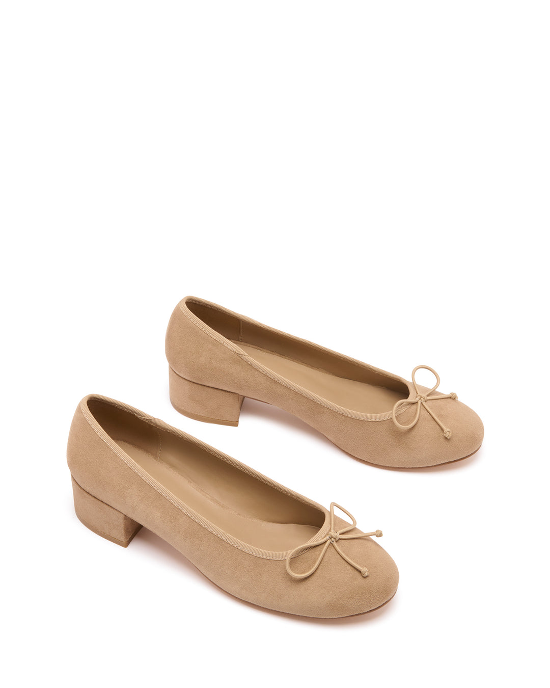 Diana Ballet Heel Mocha Microsuede