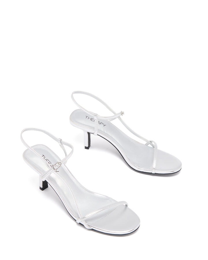 Easton Slingback Heel Silver Metallic