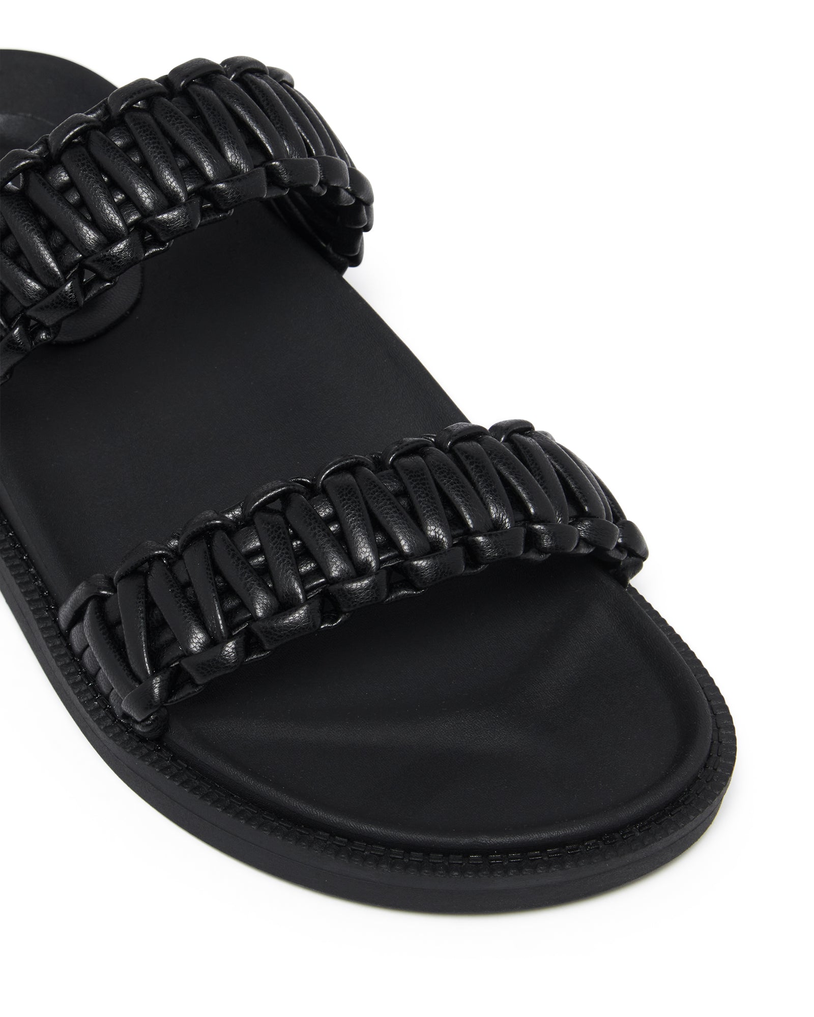 Therapy Shoes Edie Black | Women's Sandals | Slides | Flats | Woven