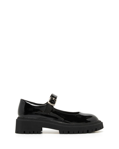Therapy Shoes Exit Black Patent | Women's Mary Jane | Chunky | Buckle