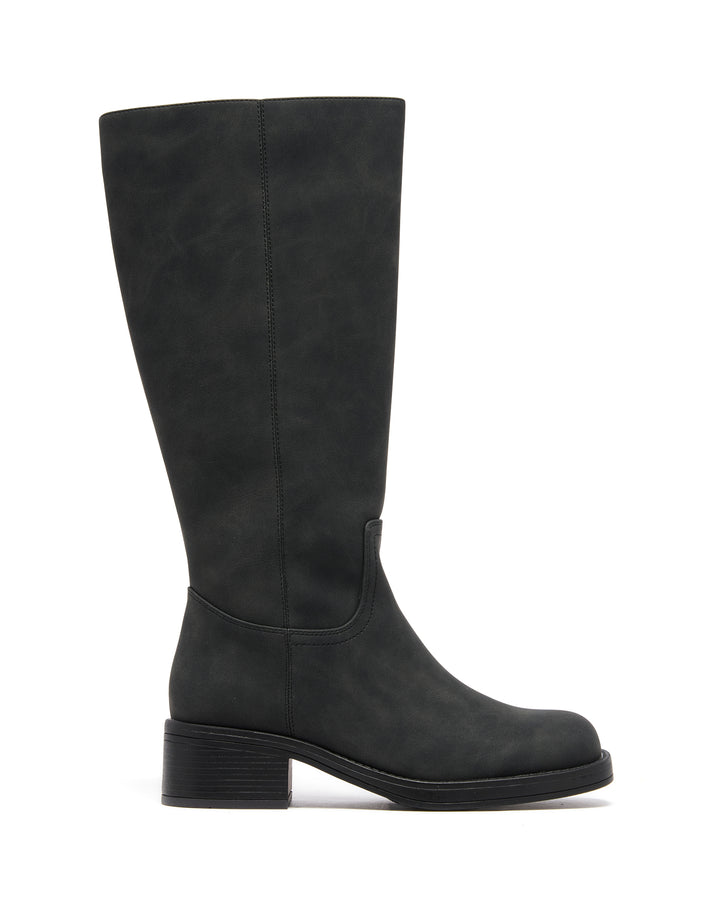 Fever Tall Boot Black Waxy Tumbled