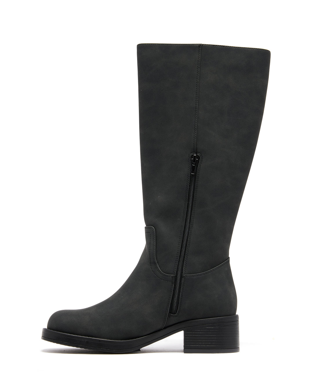 Fever Tall Boot Black Waxy Tumbled