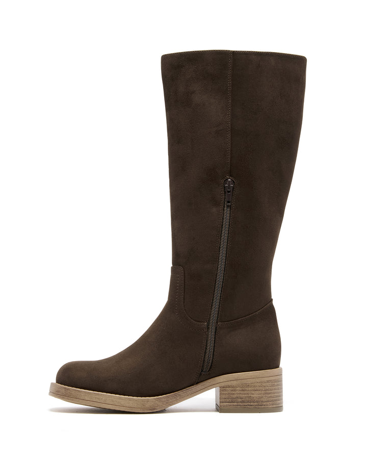 Fever Tall Boot Chocolate Faux Suede