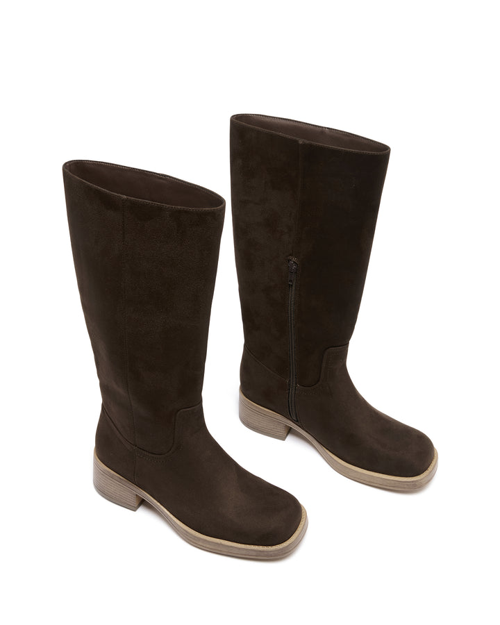 Fever Tall Boot Chocolate Faux Suede