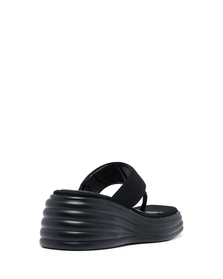 Forward Thong Sandal Black Lycra