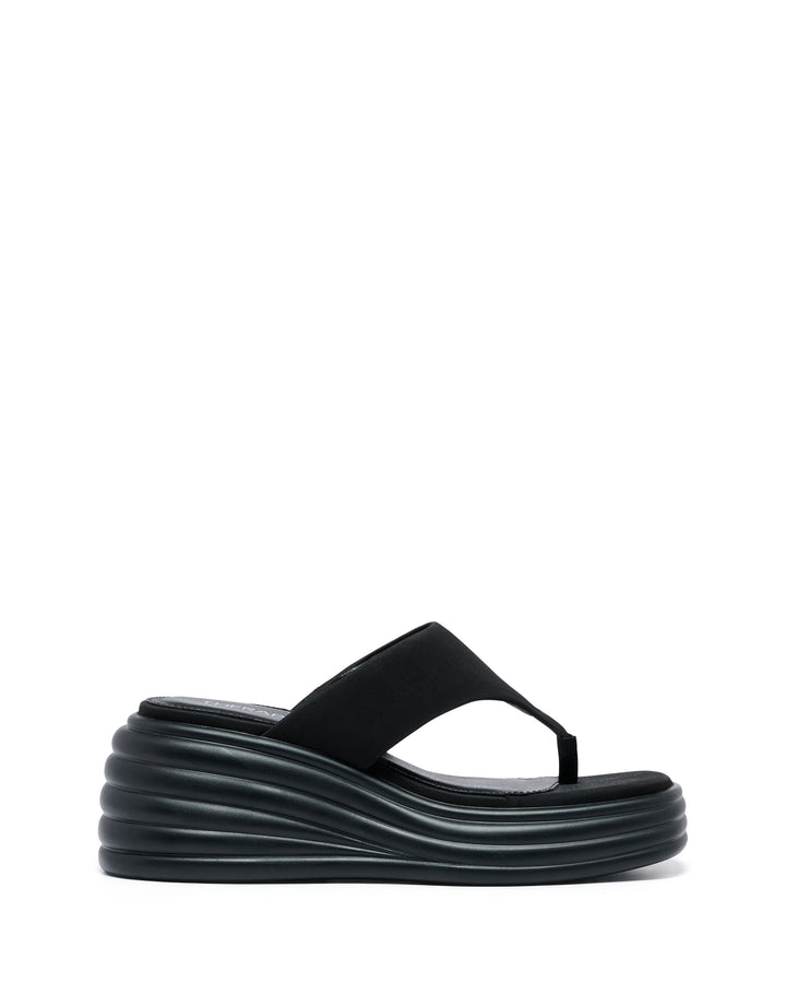 Forward Thong Sandal Black Lycra