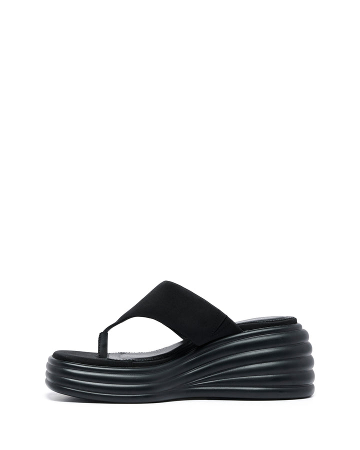 Forward Thong Sandal Black Lycra