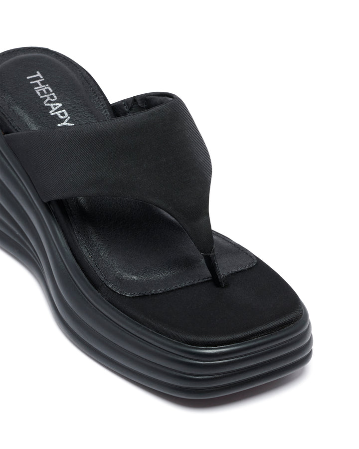 Forward Thong Sandal Black Lycra