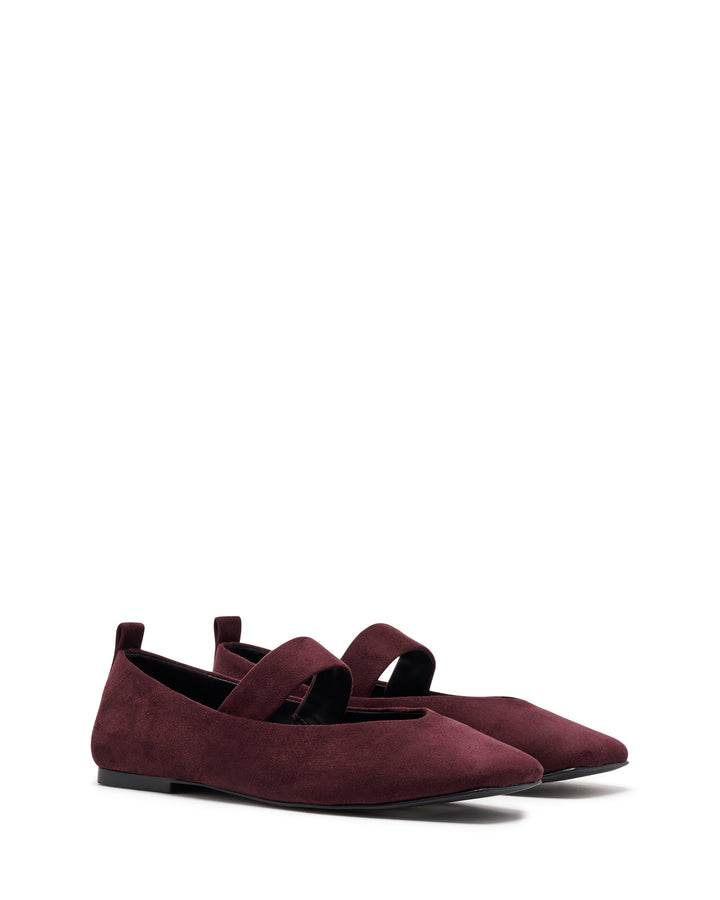 Gael Ballet Flat Bordeaux Suede