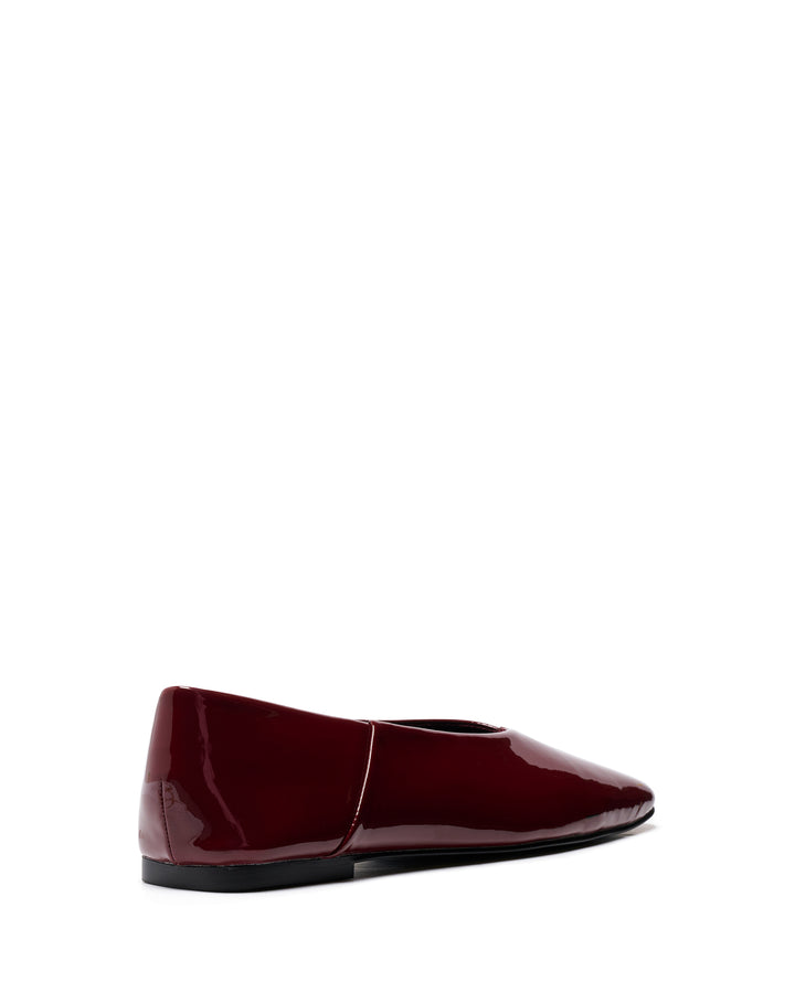 Gaia Ballet Flat Bordeaux Patent