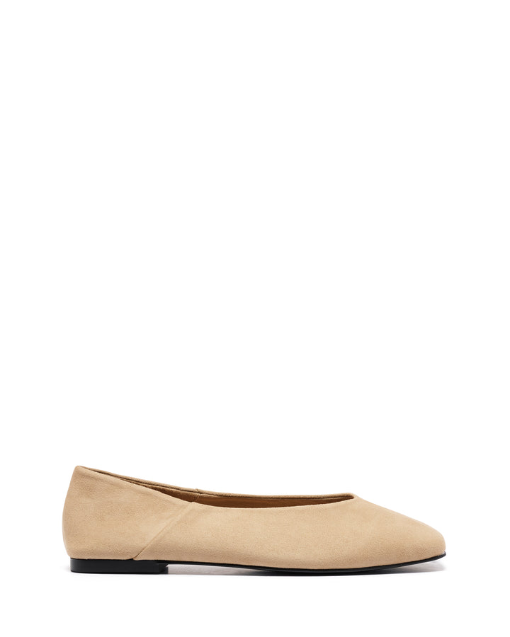 Gaia Ballet Flat Cashew Suede