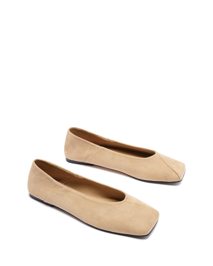 Gaia Ballet Flat Cashew Suede