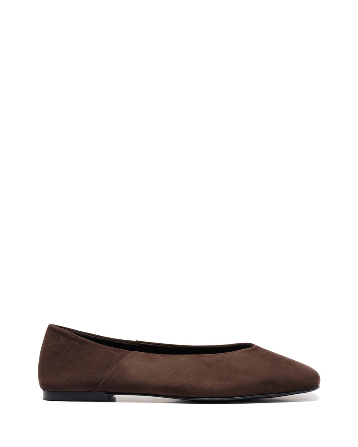 Gaia Ballet Flat Chocolate Suede