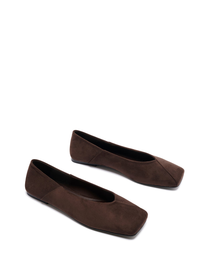 Gaia Ballet Flat Chocolate Suede