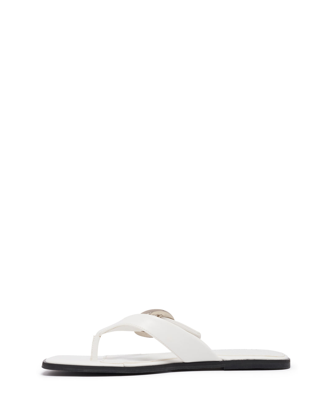 Gallery Thong Sandal White Smooth