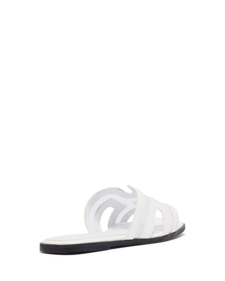 Gaze Flat Sandal White Mesh
