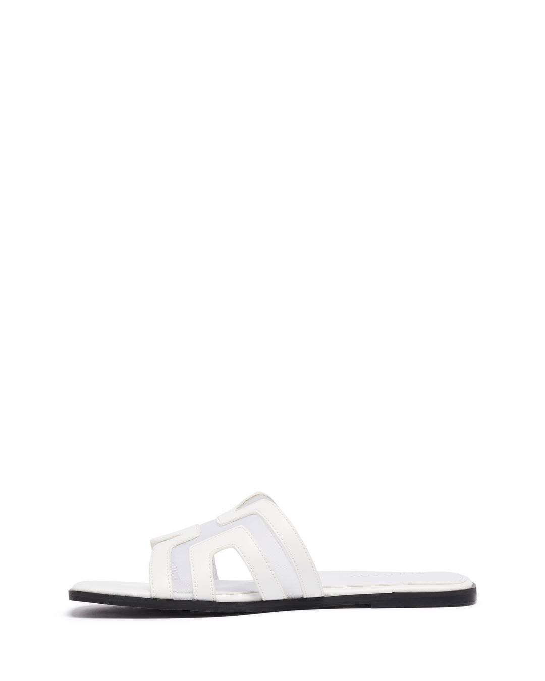 Gaze Flat Sandal White Mesh
