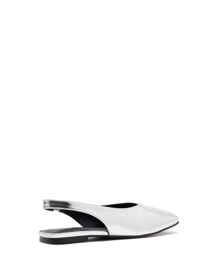 Graze Slingback Flat Silver