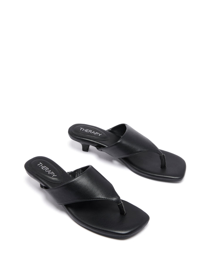 Hailey Thong Heel Black