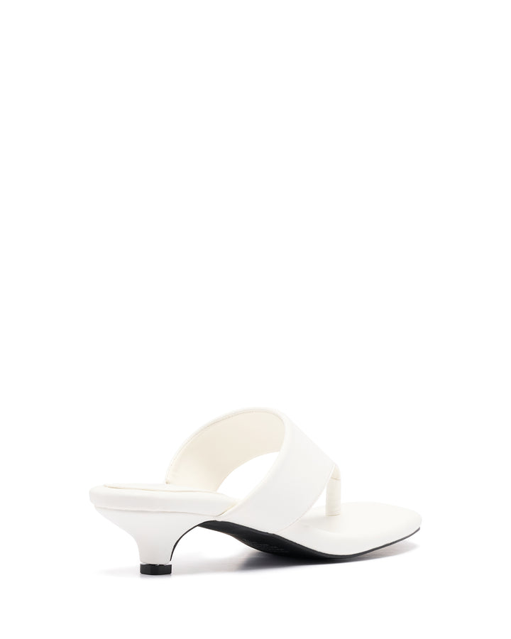 Hailey Thong Heel White