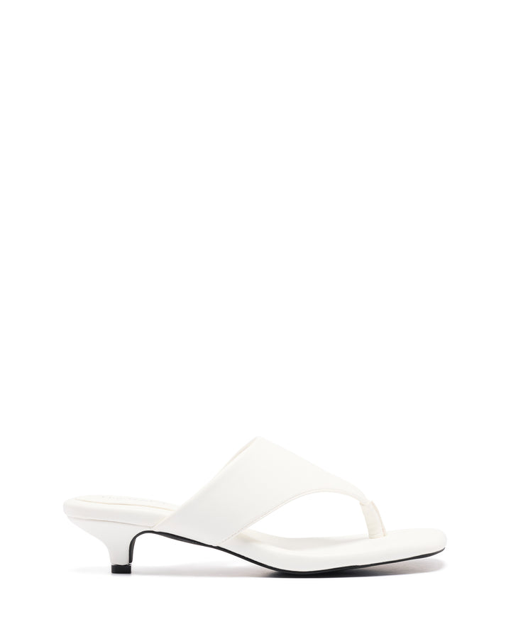 Hailey Thong Heel White