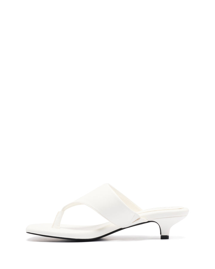 Hailey Thong Heel White