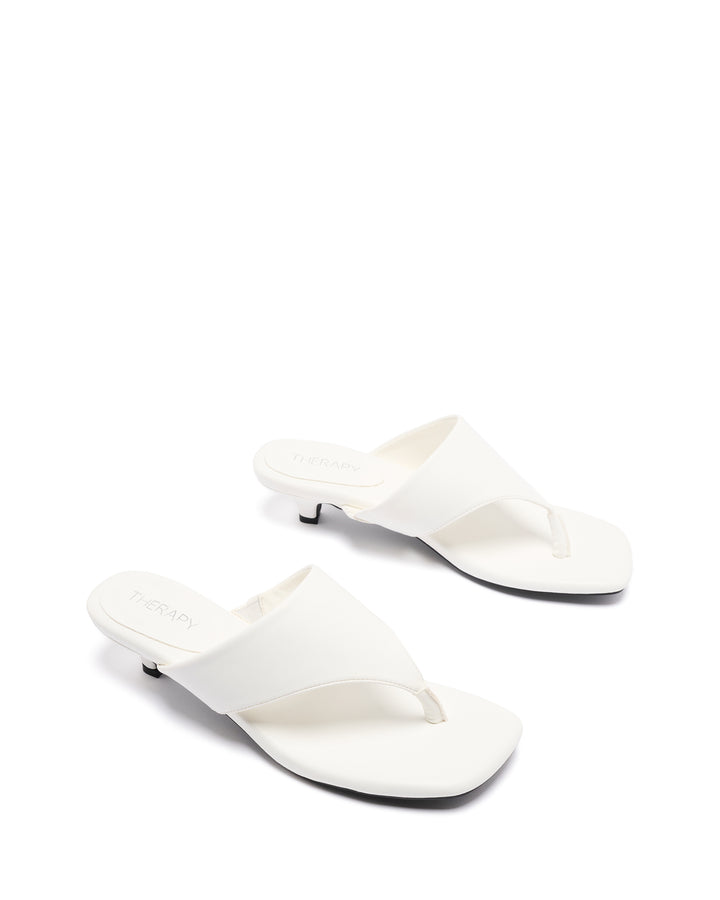 Hailey Thong Heel White