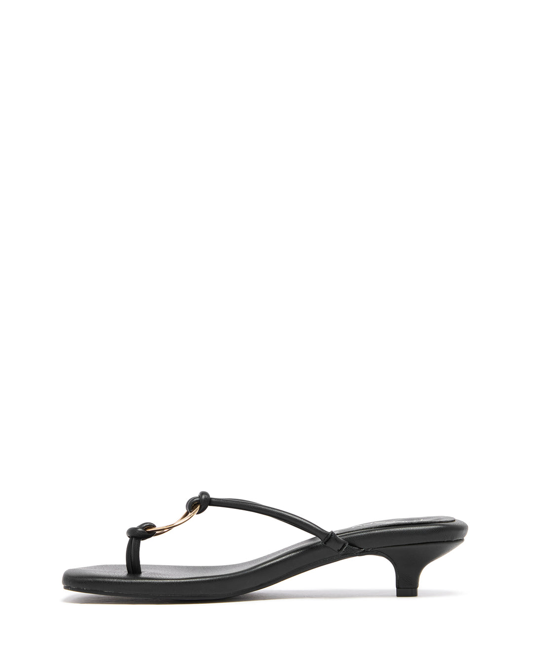 Haydn Thong Heel Black Smooth