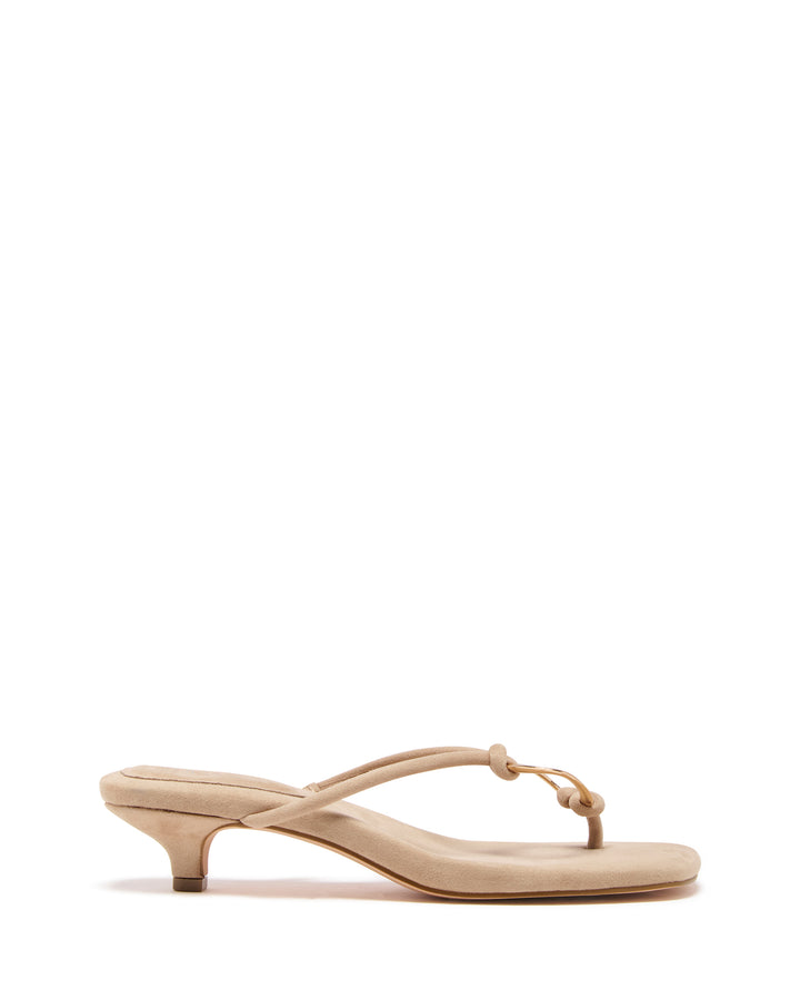 Haydn Thong Heel Cashew Microsuede