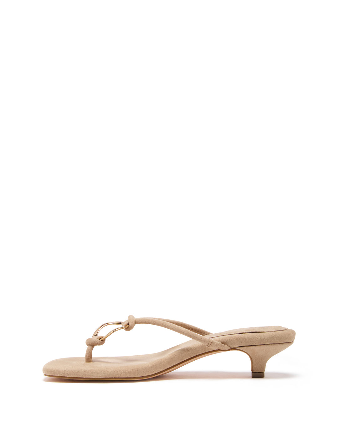Haydn Thong Heel Cashew Microsuede