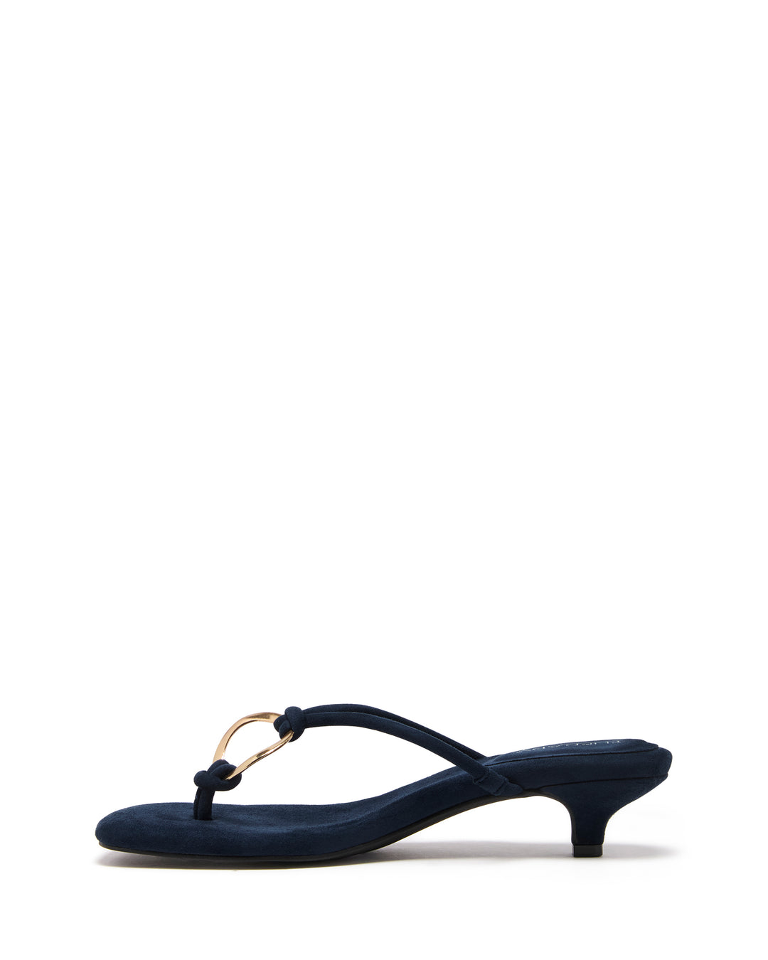 Haydn Thong Heel Navy Microsuede