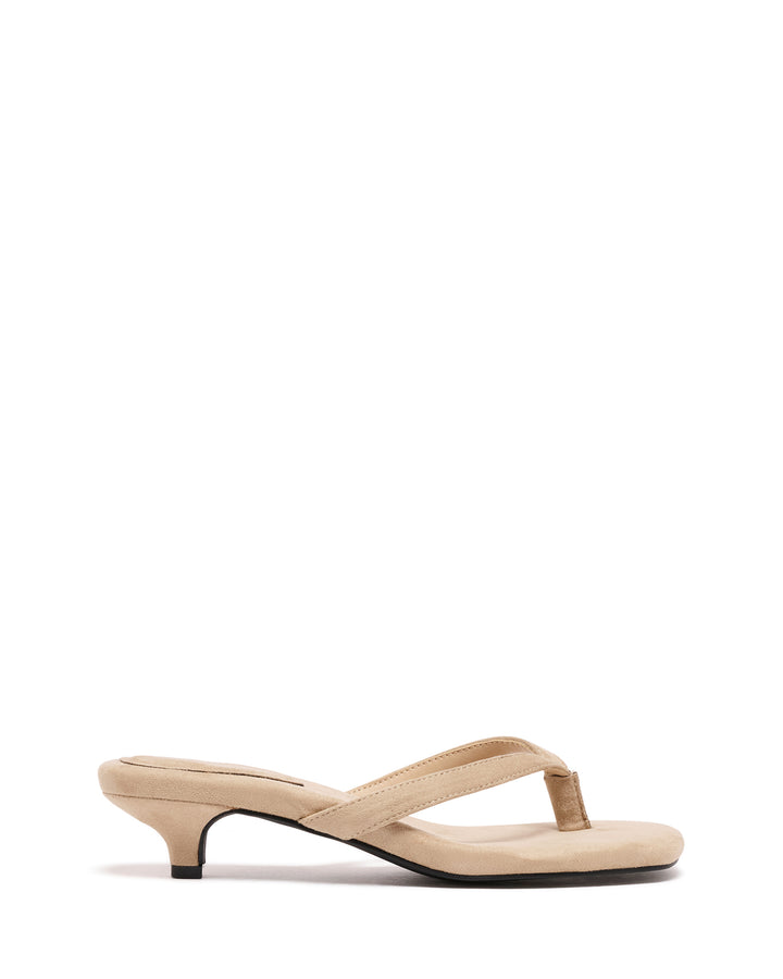 Heatwave Thong Heel Cashew Microsuede