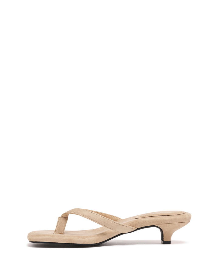Heatwave Thong Heel Cashew Microsuede