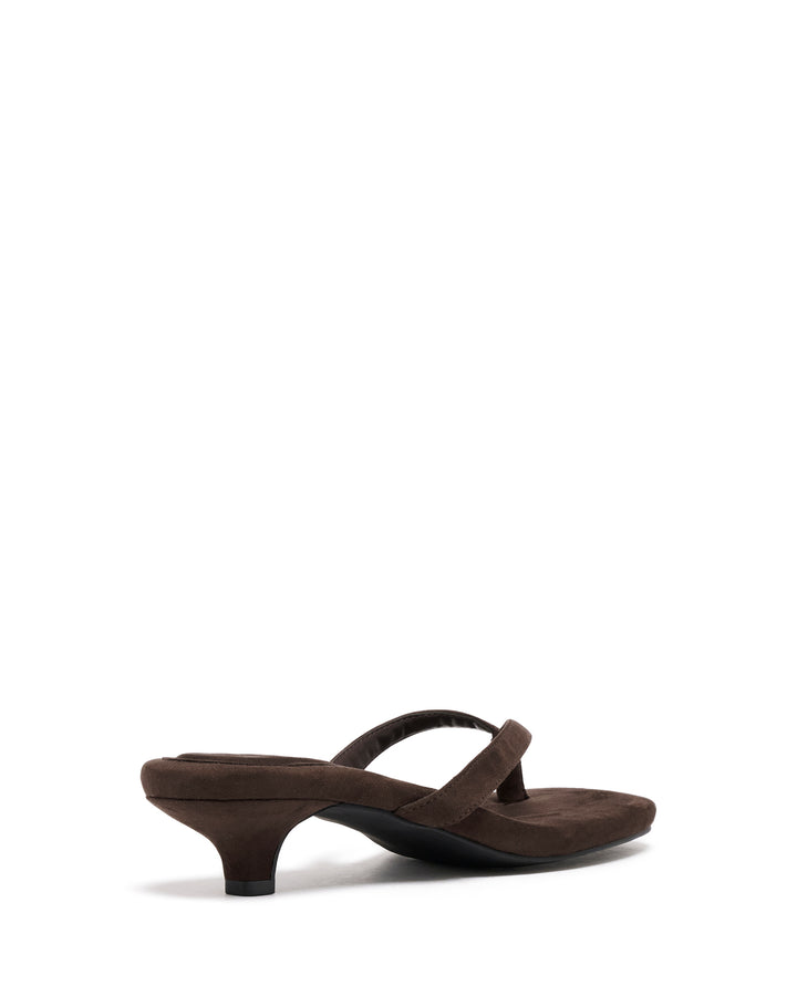 Heatwave Thong Heel Chocolate Microsuede