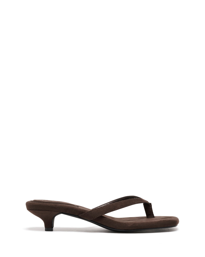 Heatwave Thong Heel Chocolate Microsuede
