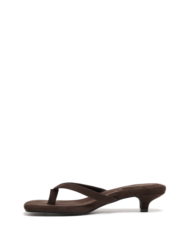 Heatwave Thong Heel Chocolate Microsuede