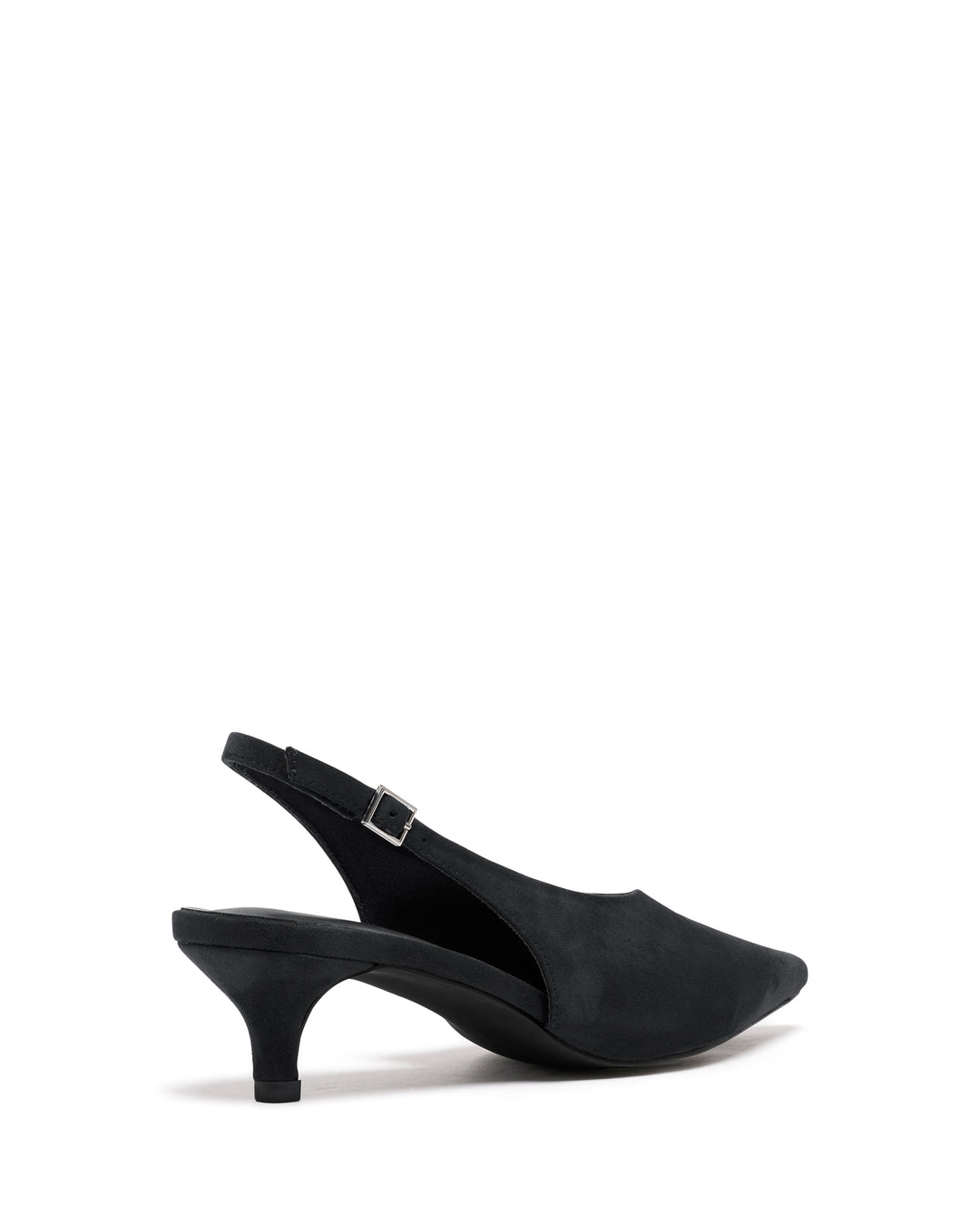 Indiana Slingback Heel Black Suede